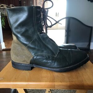 JD Fisk Leather Lace Up Boots 10